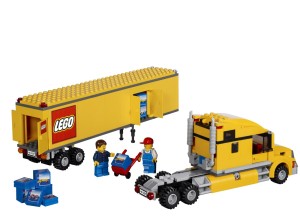 Lego semi truck trailer set